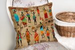 - realhomesK3321-1 - Realhomes  RealHomes Afrika Etnik Desenli Dijital Baskılı Modern Yastık Kırlent Kılıfı Realhomes