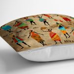 - realhomesK3321-2 - Realhomes  RealHomes Afrika Etnik Desenli Dijital Baskılı Modern Yastık Kırlent Kılıfı Realhomes