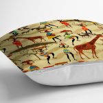 - realhomesK3325-2 - Realhomes RealHomes Etnik Afrikan Desenli Özel Tasarım Yastık Kırlent Kılıfı Realhomes