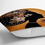 - realhomesK3344-2 - Realhomes Zerafet Turuncu Zeminli Özel Tasarım Dekoratif Yastık Kırlent Kılıfı Realhomes