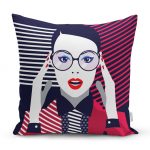 - realhomesK3360 - Realhomes Pop Art Mujer Elegante Tasarımlı Dijital Baskılı Yastık Kırlent Kılıfı Realhomes