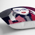 - realhomesK3360-2 - Realhomes Pop Art Mujer Elegante Tasarımlı Dijital Baskılı Yastık Kırlent Kılıfı Realhomes