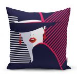 - realhomesK3361 - Realhomes Mujer Estilo Icon Tasarımlı Dijital Baskılı Yastık Kırlent Kılıfı Realhomes
