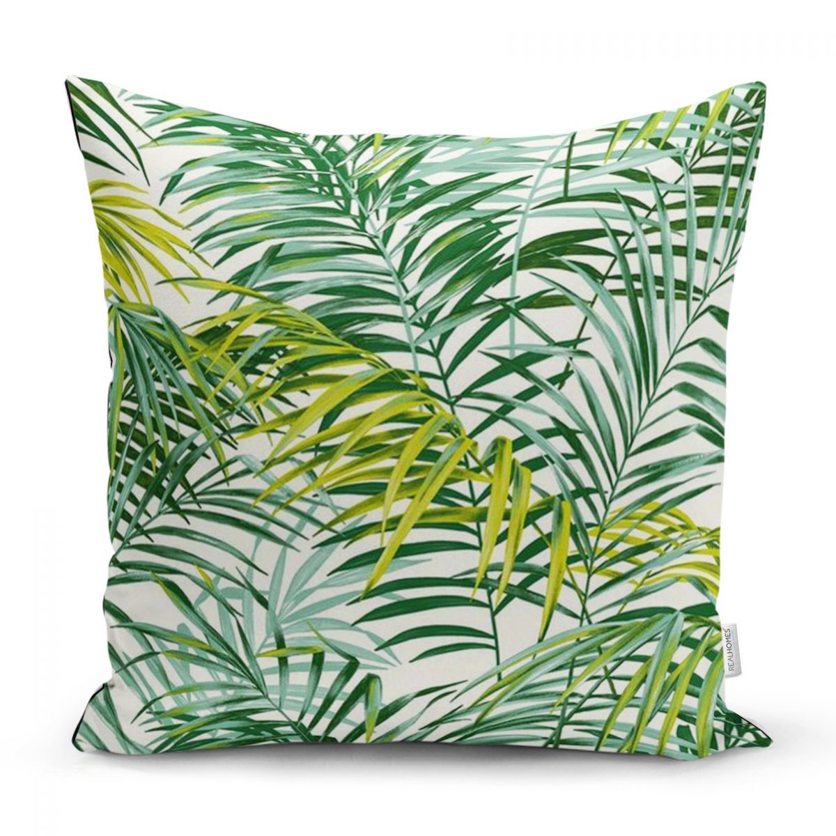 Yeşil Palmiye Yaprakları Özel Tasarımlı Dekoratif Yastık Kırlent Kılıfı Realhomes