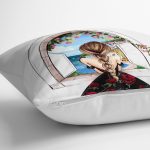 - realhomesK3383-2 - Realhomes Mutluluk Manzarası Suluboya Çizimli Özel Tasarım Dekoratif Yastık Kırlent Kılıfı Realhomes