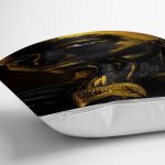 - realhomesK3385-2 - Realhomes Afrika Gold İnsan Figürlü Modern Dekoratif Yastık Kırlent Kılıfı Realhomes