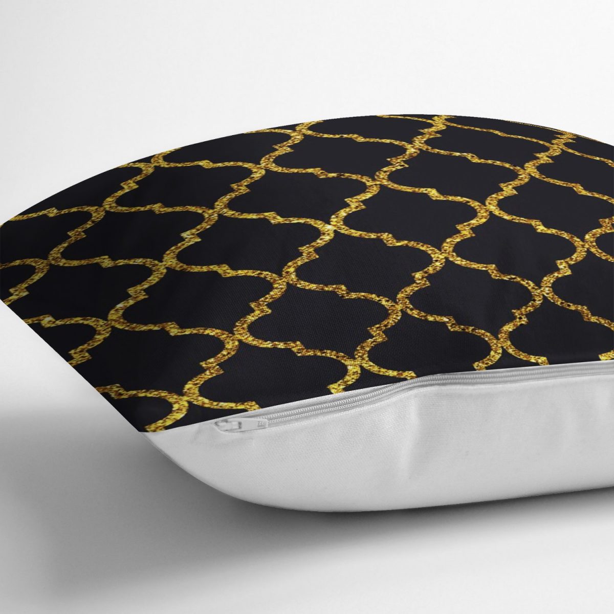 Gold Detaylı Ogea Desenli Dekoratif Modern Yastık Kırlent Kılıfı Realhomes