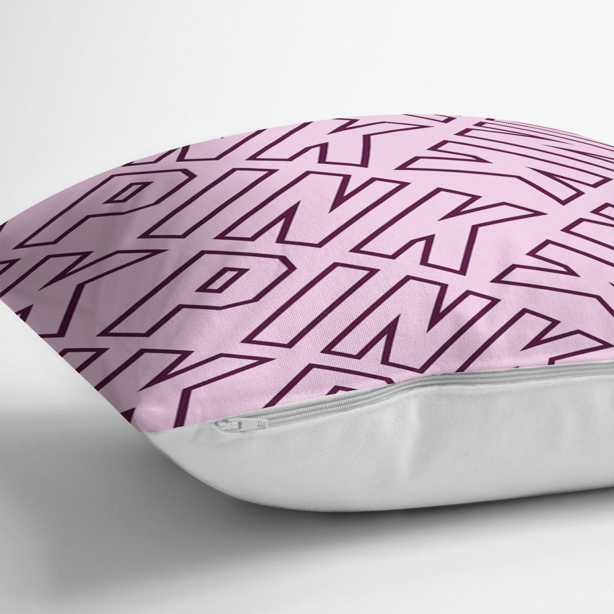 Açık Pempe Pink Yazılı Modern Dekoratif Yastık Kırlent Kılıfı Realhomes