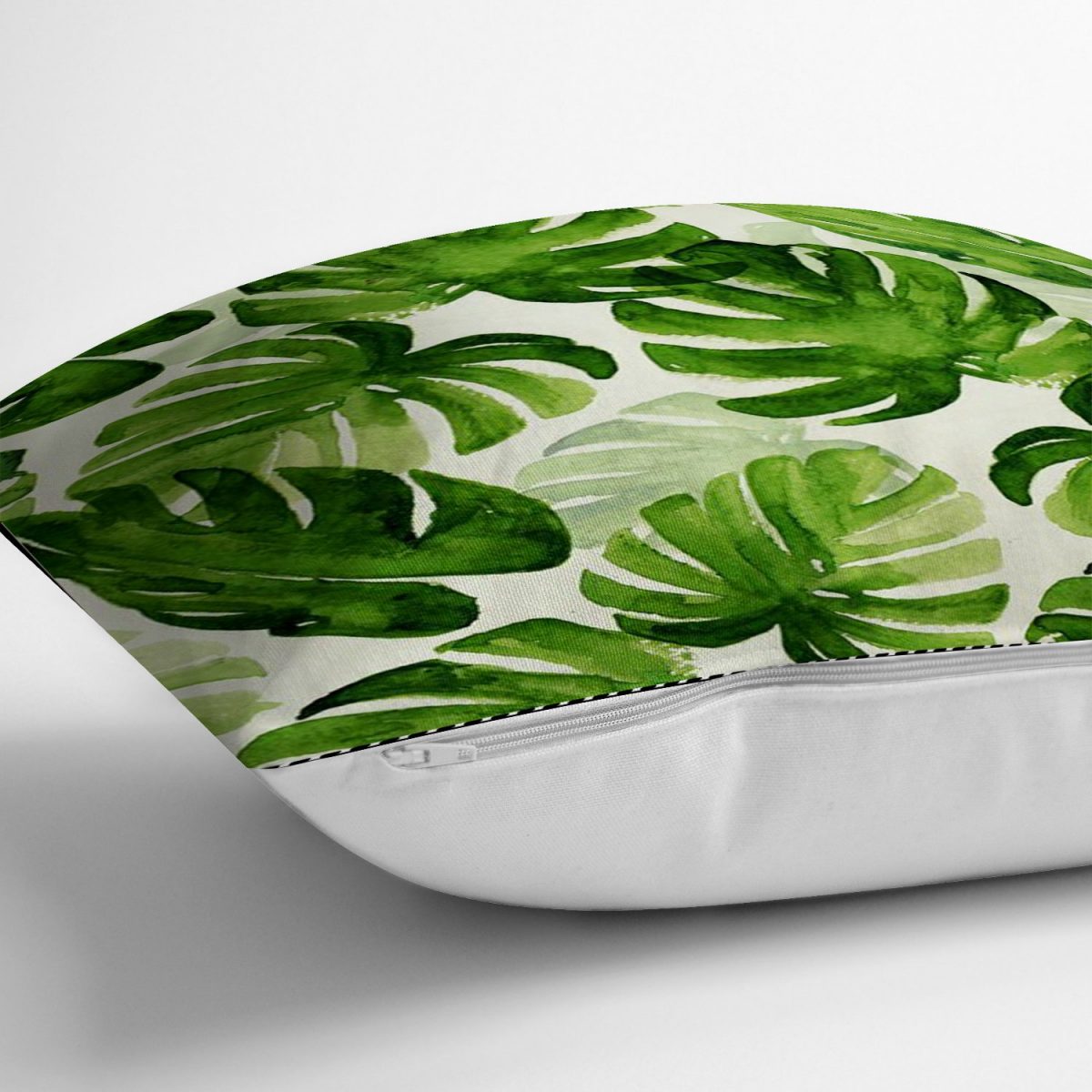 Suluboya Zambak Yaprakları Çizimli Özel Tasarım Yastık Kırlent Kılıfı Realhomes
