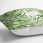 - realhomesK3405-2 - Realhomes  Suluboya İnce Yapraklar Modern Tasarımlı Dekoratif Yastık Kırlent Kılıfı Realhomes