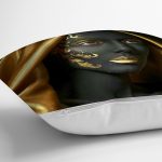 - realhomesK3415-2 - Realhomes Afrika Kadın İnsan Figürlü Modern Dekoratif Yastık Kırlent Kılıfı Realhomes