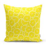 - realhomesK3557 - Realhomes  Limon Konseptli Özel Tasarım 3D Dekoratif Yastık Kırlent Kılıfı Realhomes
