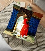 Kaplumbağa Terbiyecisi Dijital Baskılı Dekoratif Yer Minderi - 70 x 70 cm Realhomes