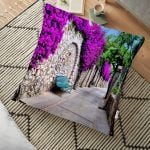 Kaplumbağa Terbiyecisi Dijital Baskılı Dekoratif Yer Minderi - 70 x 70 cm Realhomes