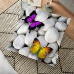 Baykuş Desenli Dijital Baskılı Dekoratif Yer Minderi - 70 x 70 cm Realhomes