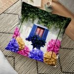 Modern Baykuş Resimli Dijital Baskılı Dekoratif Yer Minderi - 70 x 70 cm Realhomes