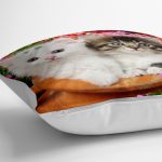 - yerminderi-YER-15-1 - Realhomes  Sevimli Kediler Dijital Baskılı Dekoratif Yer Minderi - 70 x 70 cm Realhomes