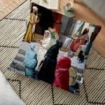 Kış Manzarası Otantik Temalı Dijital Baskılı Dekoratif Yer Minderi - 70 x 70 cm Realhomes