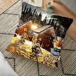 Osmanlı Hanımları Temalı Dijital Baskılı Yer Minderi - 70 x 70 cm Realhomes