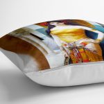 - yerminderi-YER-1561-1 - Realhomes  Osmanlı Sultan Motifli Dijital Baskılı Dekoratif Yer Minderi - 70 x 70 cm Realhomes