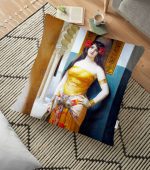 - yerminderi-YER-1561 - Realhomes  Osmanlı Sultan Motifli Dijital Baskılı Dekoratif Yer Minderi - 70 x 70 cm Realhomes