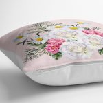 Çiçek Desenli Dijital Baskılı Dekoratif Yer Minderi - 70 x 70 cm Realhomes