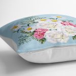 - yerminderi-YER-158-1 - Realhomes  Çiçek Desenli Dijital Baskılı Dekoratif Yer Minderi - 70 x 70 cm Realhomes