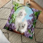 Pop Art Resimli Dijital Baskılı Dekoratif Yer Minderi - 70 x 70 cm Realhomes