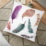 Osmanlı Desen Dijital Baskılı Dekoratif Yer Minderi - 70 x 70 cm Realhomes