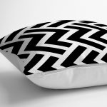 - yerminderi-YER-2021-1 - Realhomes Siyah Beyaz Geometrik Desenli Dijital Yer Minderi - 70 x 70 cm Realhomes