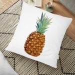 Ananas Desenli Dijital Baskı Dekoratif Yer Minderi - 70 x 70 cm Realhomes