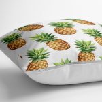 Ananas Desenli Dijital Baskı Dekoratif Yer Minderi - 70 x 70 cm Realhomes