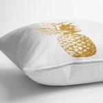 - yerminderi-YER-2034-1 - Realhomes  Altın Renk Kaktüs Baskılı Dijital Yer Minderi - 70 x 70 cm Realhomes