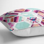 - yerminderi-YER-2052-1 - Realhomes  Modern Renkli Şekiller Dijital Baskılı Yer Minderi - 70 x 70 cm Realhomes