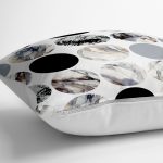 - yerminderi-YER-2056-1 - Realhomes  Yuvarlak Desenli Modern Dijital Baskılı Dekoratif Yer Minderi - 70 x 70 cm Realhomes