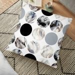 Mavi Temalı Geometrik Şekilli Dekoratif Yer Minderi - 70 x 70 cm Realhomes