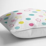 - yerminderi-YER-2115-1 - Realhomes Renkli Puantiyeli Dijital Baskılı Dekoratif Yer Minderi - 70 x 70 cm Realhomes