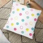 Super Gırl Yazı Desenli Dijital Baskılı Dekoratif Yer Minderi - 70 x 70 cm Realhomes