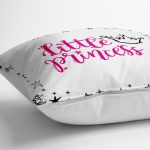 - yerminderi-YER-2120-1 - Realhomes Lıttle Prıncess Yazı Desenli Dijital Baskılı Yer Minderi - 70 x 70 cm Realhomes