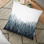 Mavi Kuş Desen Dijital Baskılı Dekoratif Yer Minderi - 70 x 70 cm Realhomes