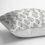 - yerminderi-YER-2263-1 - Realhomes Özel Tasarım Yaprak Desenli Dijital Baskılı Yer Minderi - 70 x 70 cm Realhomes