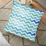 Siyah Kalp Desenli Dijital Baskılı Dekoratif Yer Minderi - 70 x 70 cm Realhomes