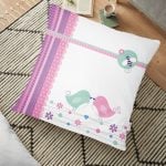 Sarı Siyah Üçgen ve Çizgiler Desenli Dekoratif Yer Minderi - 70 x 70 cm Realhomes