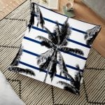 Ananas ve Palmiye Yaprakları Dekoratif Yer Minderi - 70 x 70 cm Realhomes