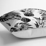 - yerminderi-YER-2361-1 - Realhomes  Ananas ve Palmiye Yaprakları Dekoratif Yer Minderi - 70 x 70 cm Realhomes