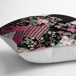 - yerminderi-YER-2366-1 - Realhomes  Desenli Kareler Temalı Dijital Baskılı Dekoratif Yer Minderi - 70 x 70 cm Realhomes