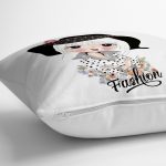 - yerminderi-YER-2368-1 - Realhomes Fashion Girl Dijital Baskılı Yer Minderi - 70 x 70 cm Realhomes