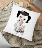 - yerminderi-YER-2368 - Realhomes Fashion Girl Dijital Baskılı Yer Minderi - 70 x 70 cm Realhomes