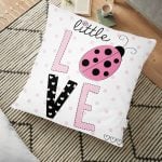 Tropik Bitki Desenli Dijital Baskılı Yer Minderi - 70 x 70 cm Realhomes