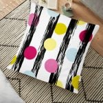 Gül Demeti Desenli Dijital Baskılı Yer Minderi - 70 x 70 cm Realhomes